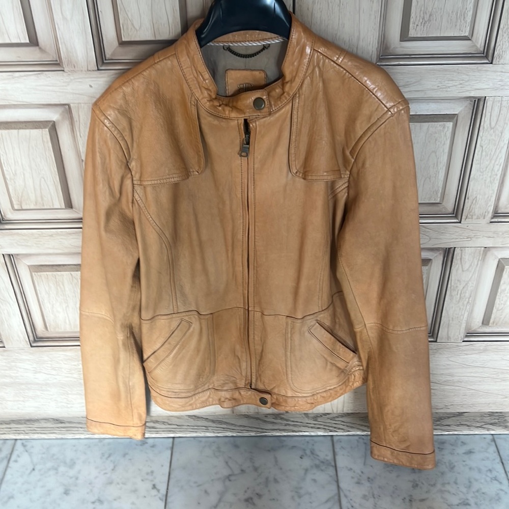 Banana Republic Leather “Members Only” style Leather Jacket